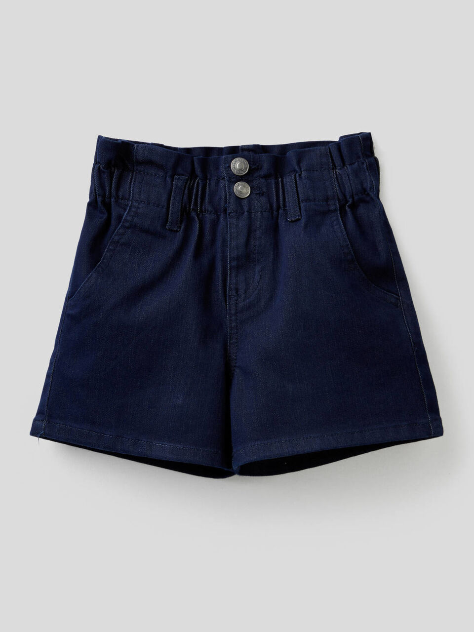 Paperbag shorts in colored stretch denim image number 1