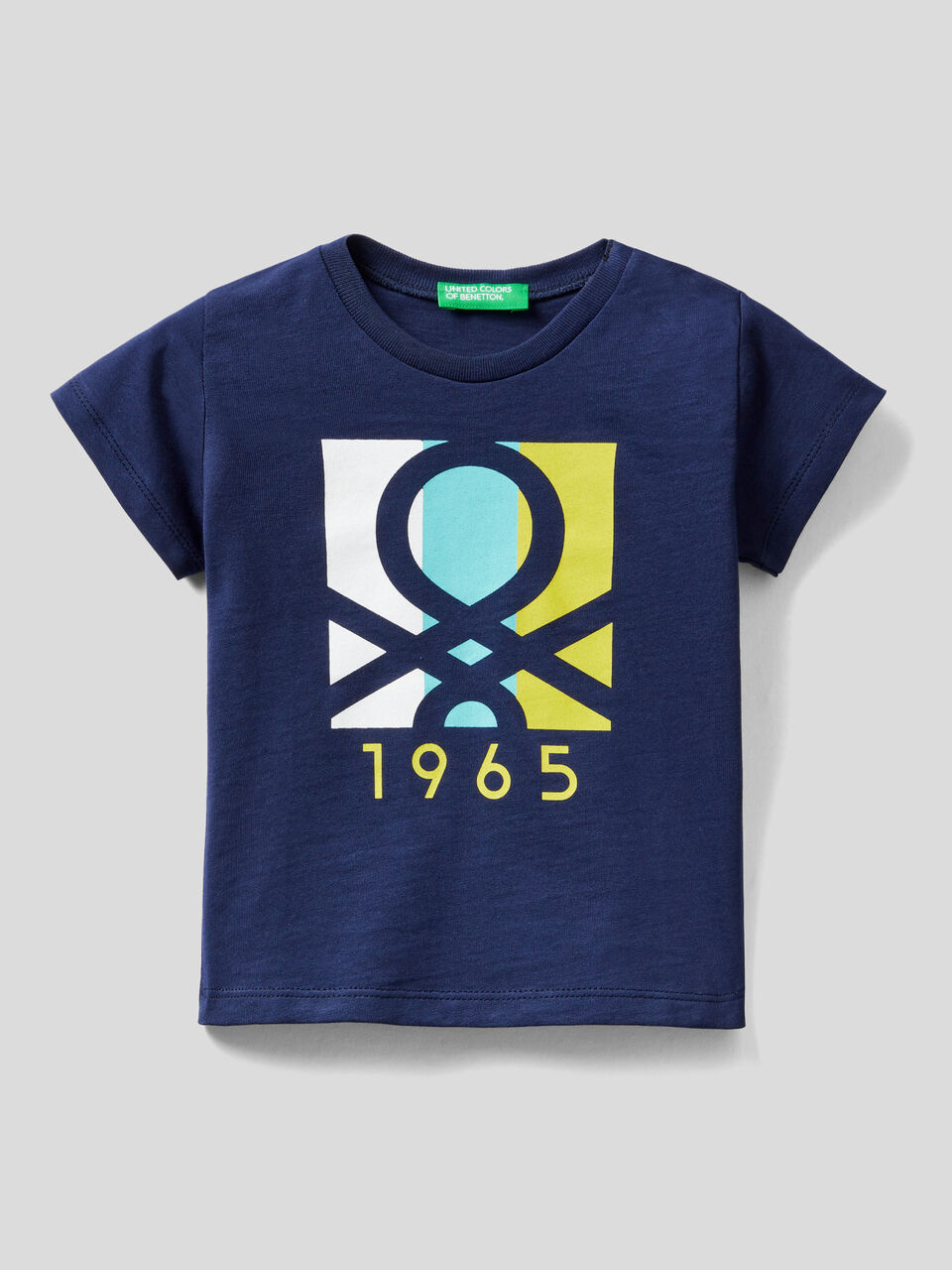 T-shirt with logo print in organic cotton image number 1