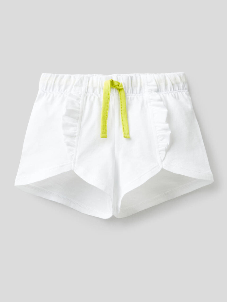 100% cotton shorts with rouches image number 1