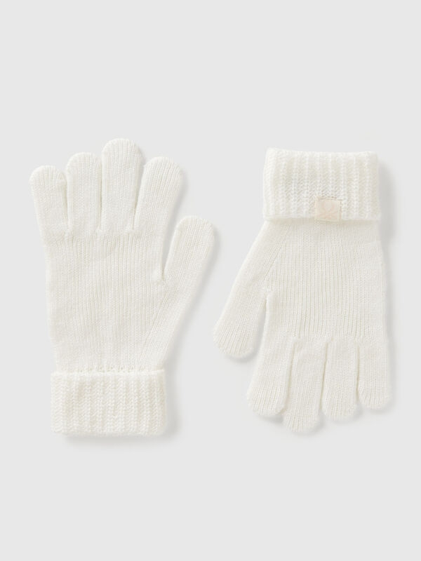 Knit gloves with logo Junior Boy