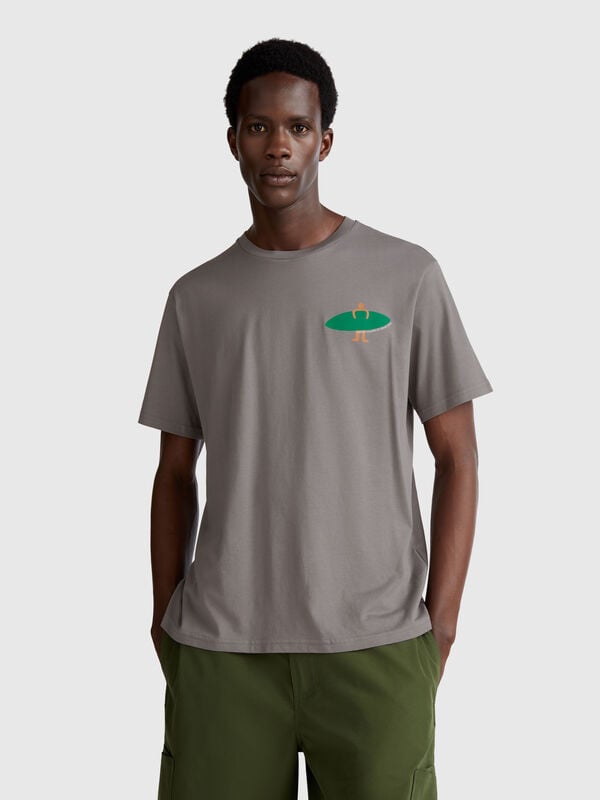 T-shirt with print in organic cotton Men