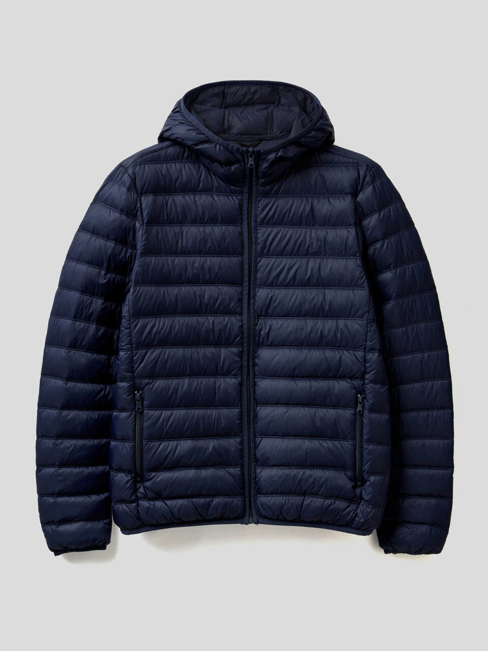 Slim fit padded jacket with hood image number 1