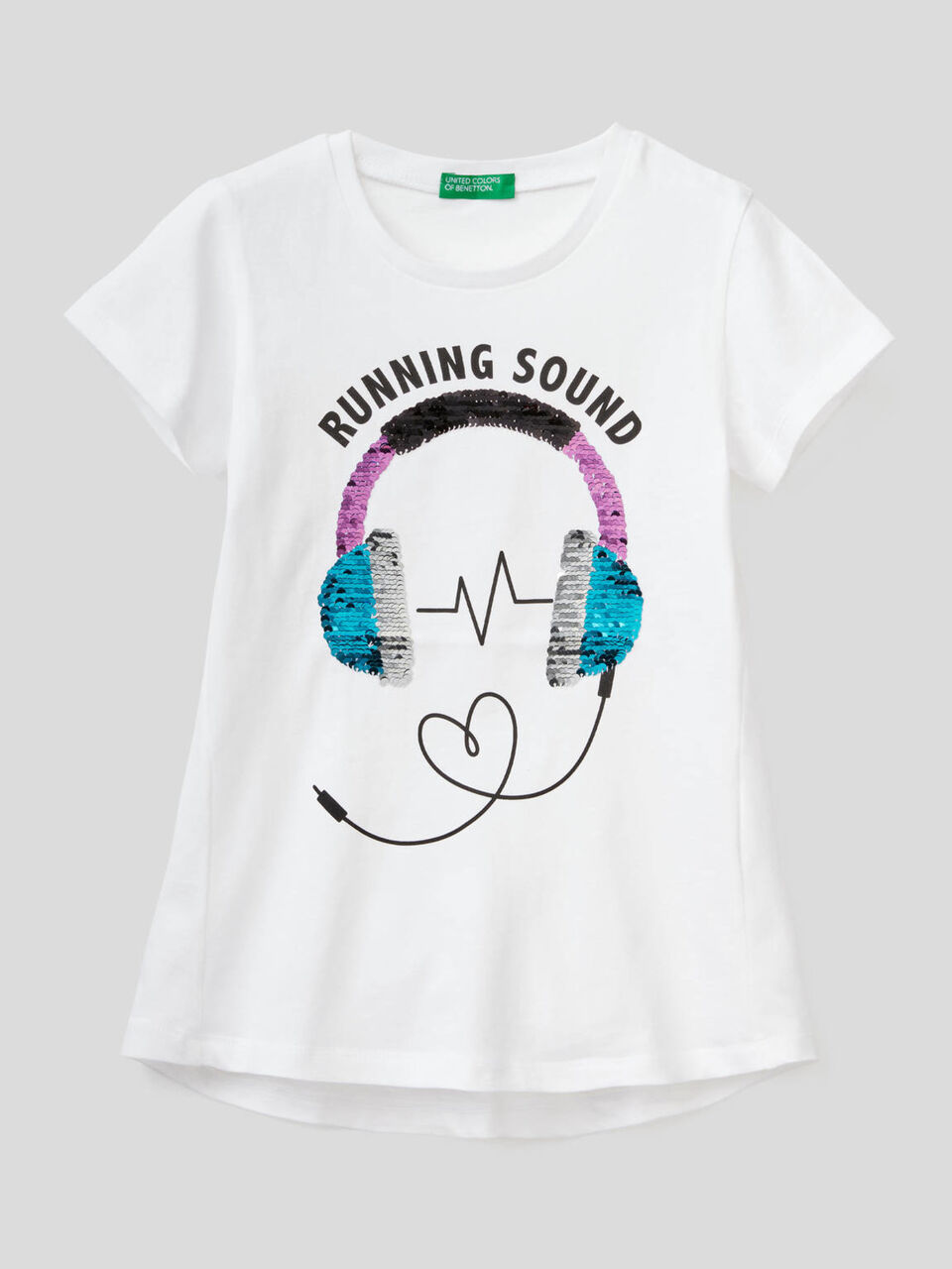 Cotton t-shirt with sequins image number 2