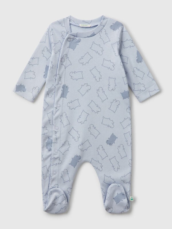 Long onesie with floral print New Born (0-18 months)