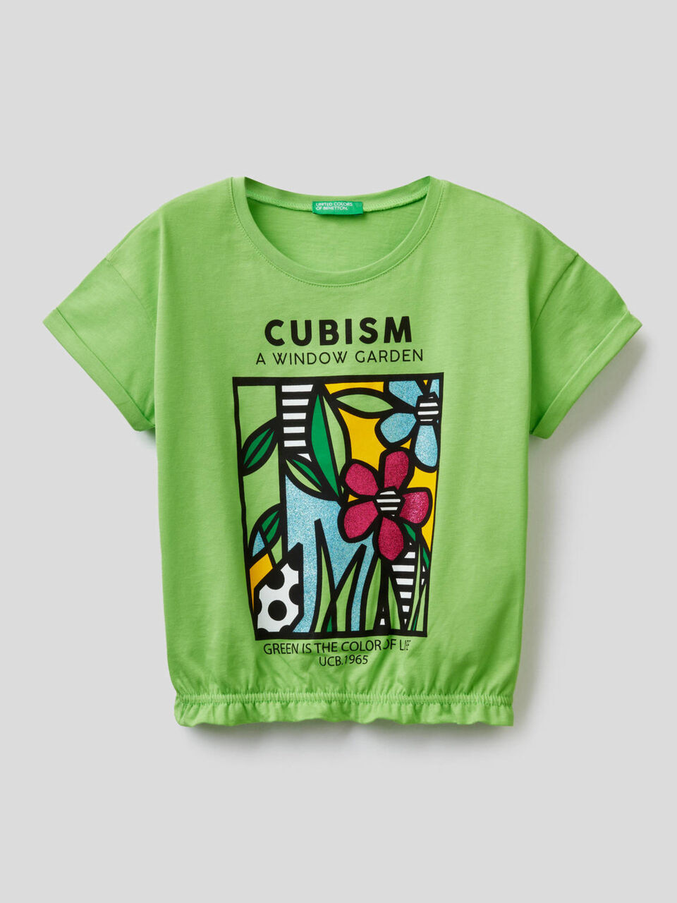 Printed t-shirt with stretch bottom image number 1