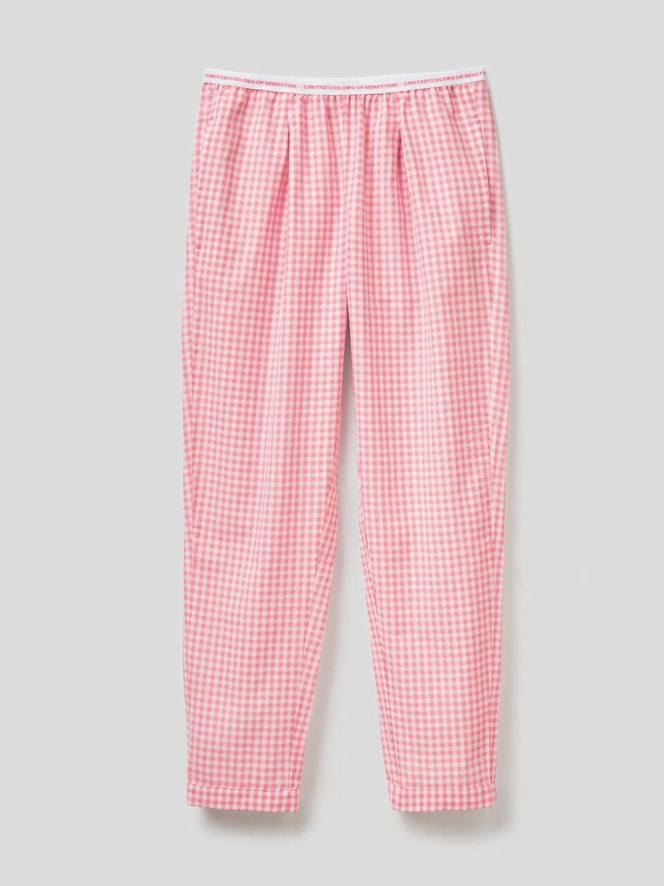 Long Vichy pattern trousers image number 1