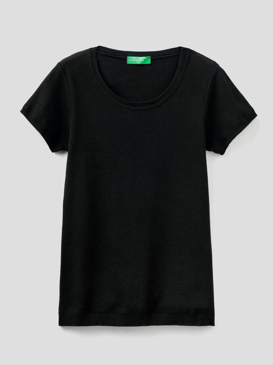 Short sleeve sweater in 100% cotton image number 1