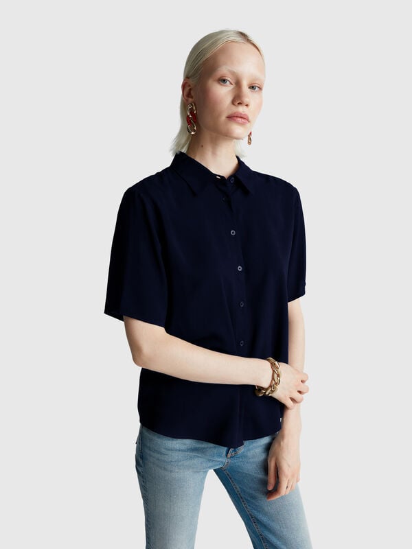3/4 sleeve shirt in viscose Women