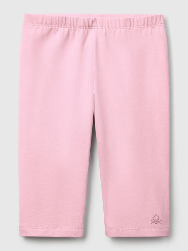 3/4 leggings in stretch cotton Junior Girl