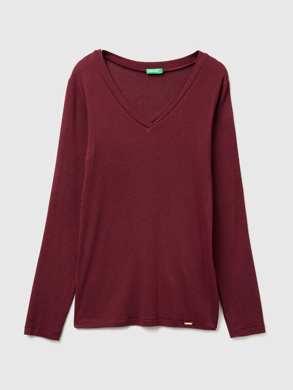 T-shirt in cashmere and Modal blend Women