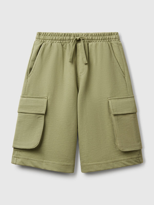 Cargo shorts in light sweat fabric Junior Boy