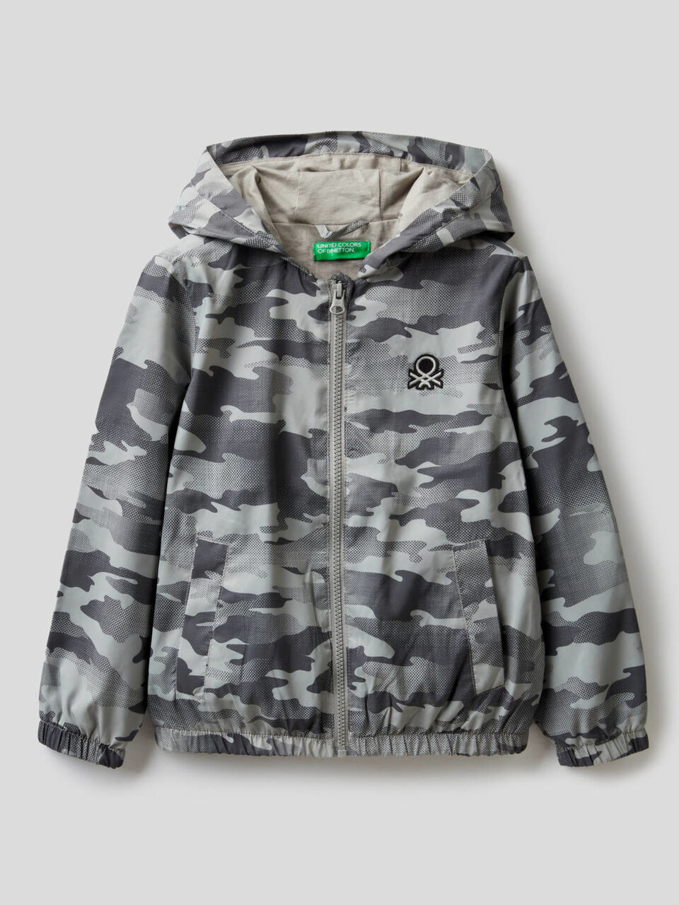 Camouflage jacket in technical fabric image number 1