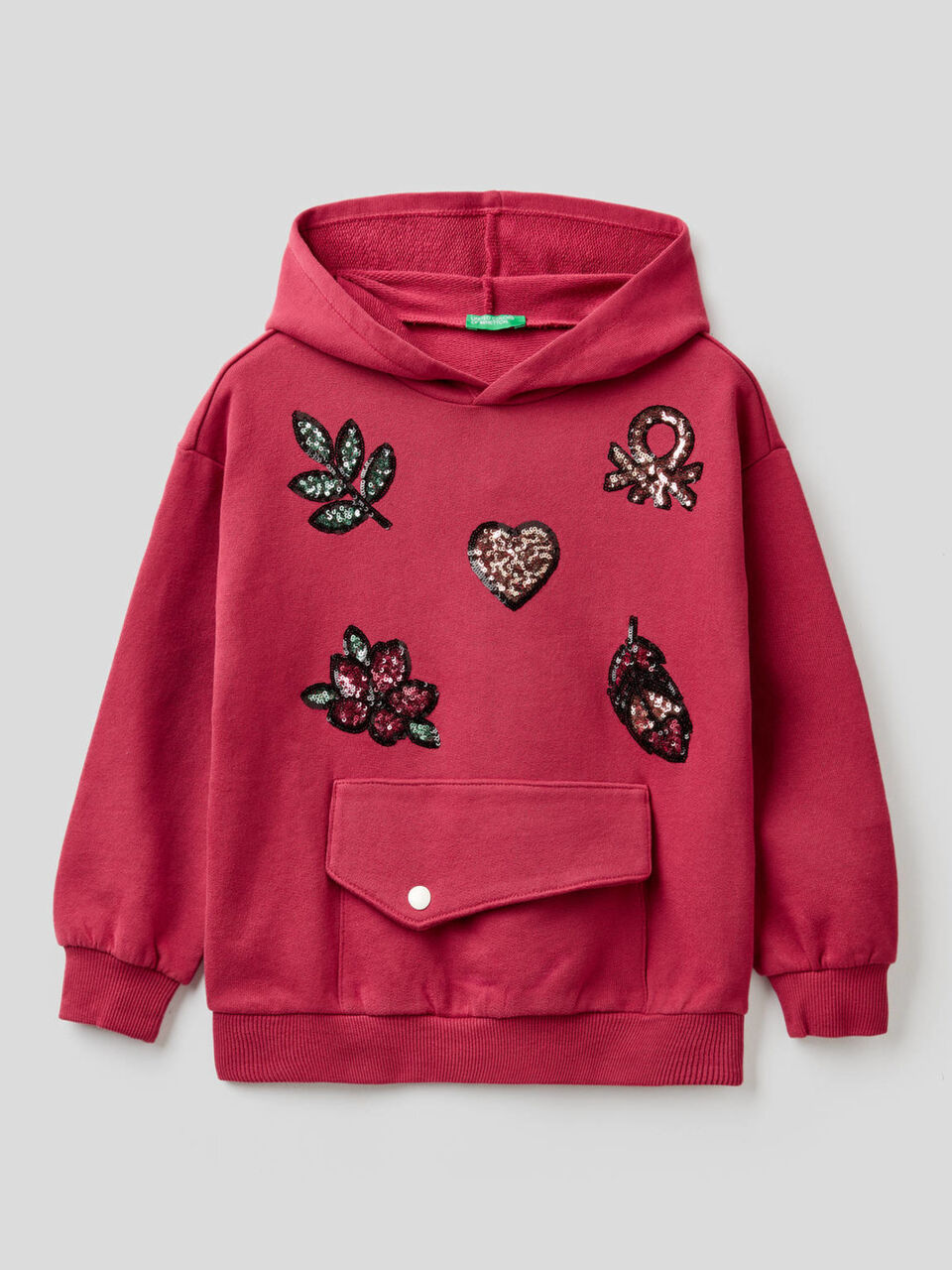 Sweatshirt with sequin patches image number 1