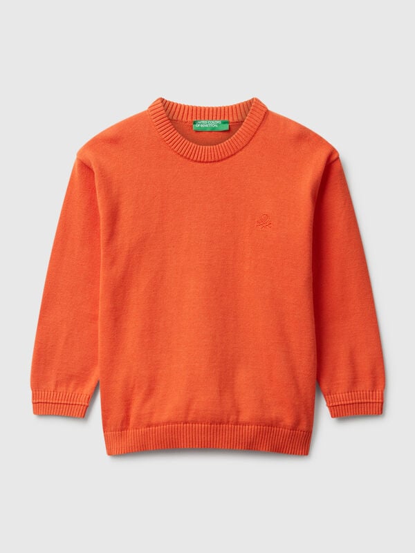 Sweater in pure cotton with logo Junior Boy