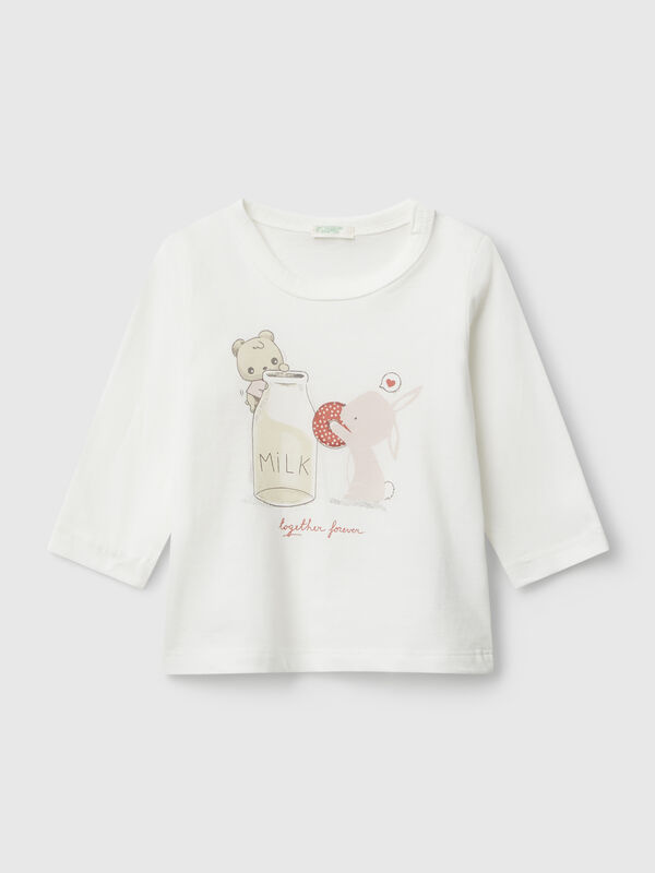 Crew neck t-shirt in cotton New Born (0-18 months)