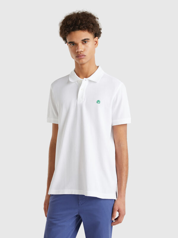 White regular fit polo Men