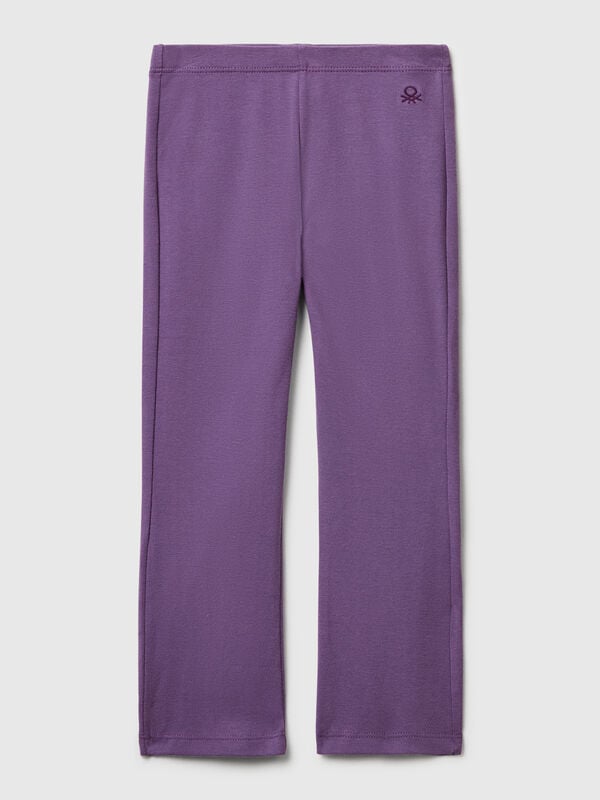 Flared leggings in stretch cotton Junior Girl