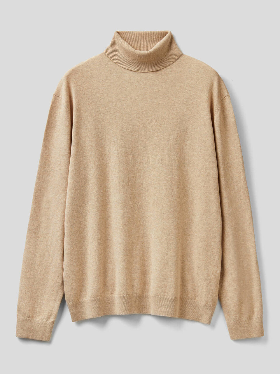 Stretch cotton blend turtleneck sweater image number 1