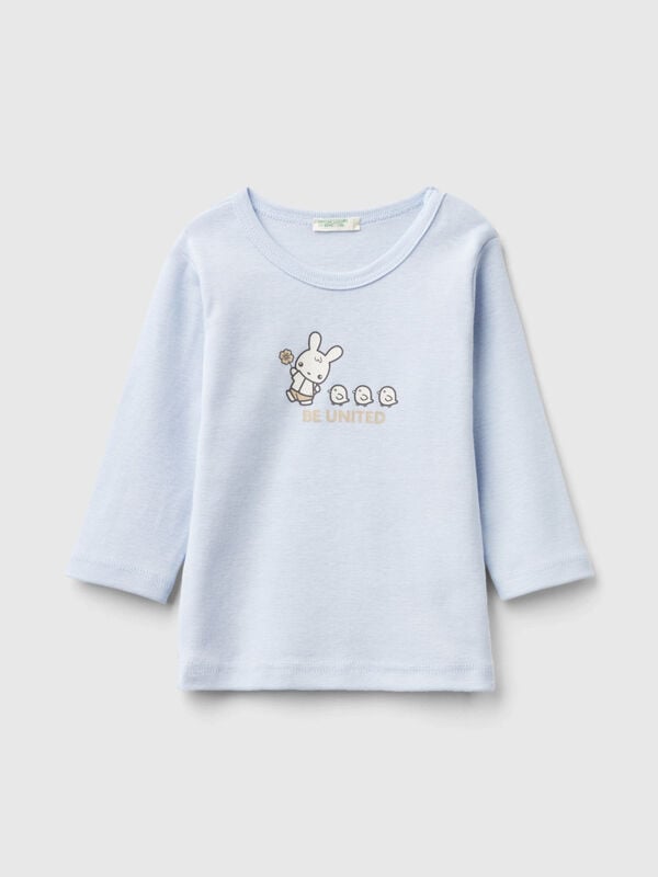 Long sleeve 100% organic cotton t-shirt New Born (0-18 months)