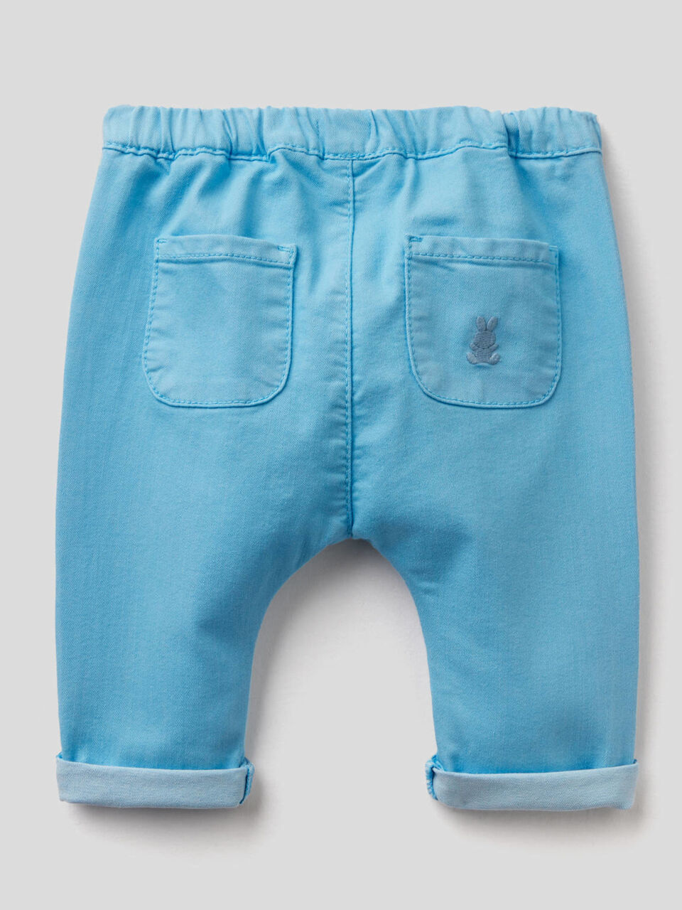 Trousers in stretch cotton blend New Born (0-18 months) image number null