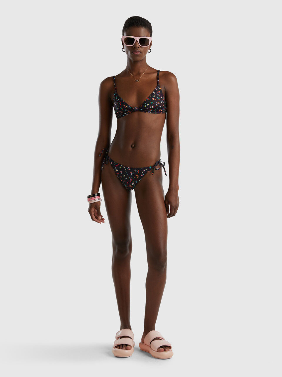Swim bottoms with floral print