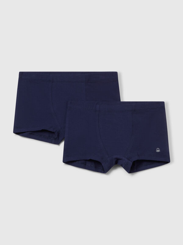 Two boxers in stretch cotton Junior Boy