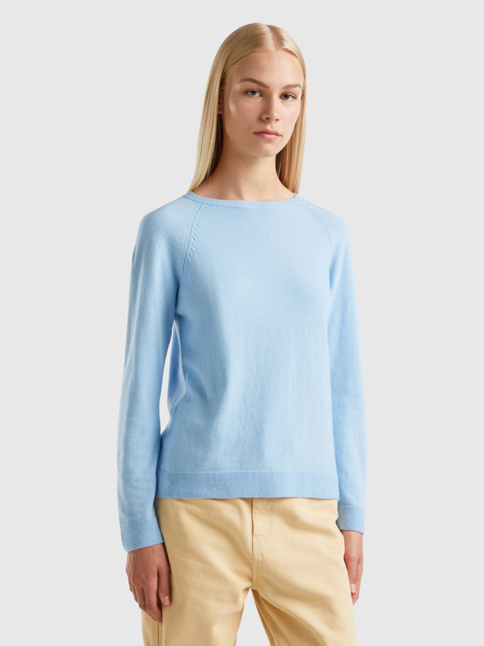 Light blue cashmere on sale sweater