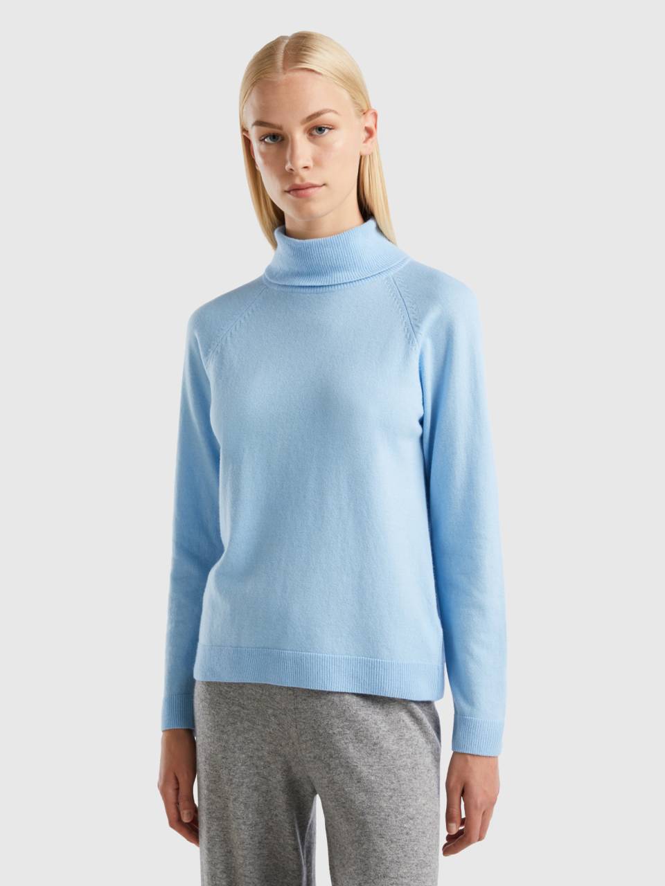 Light blue best sale turtleneck