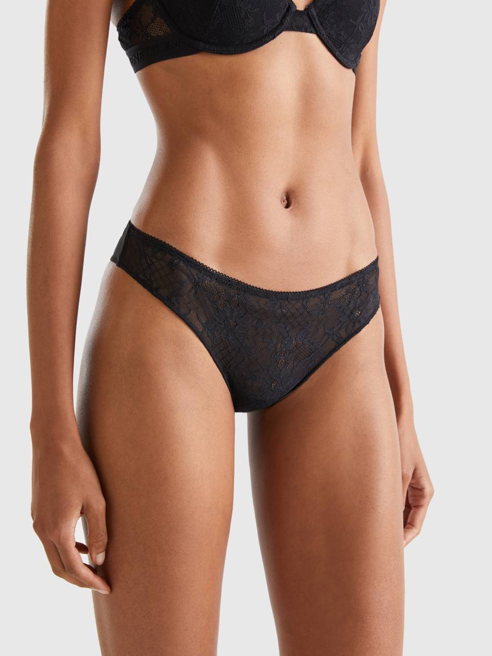 Benetton brazilian underwear in microfiber lace - 36yz1s00x_193